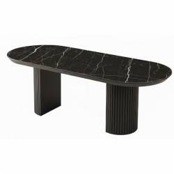 Išskleidžiamas stalas TEMPO 180(260)x103 royal mermer / black