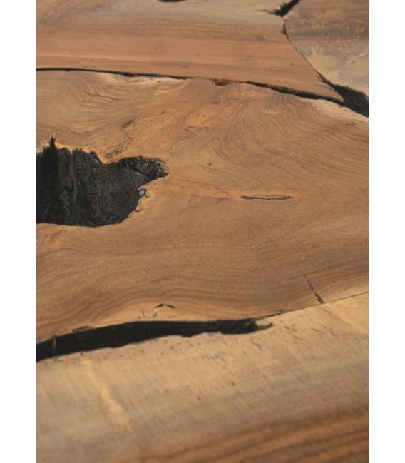 Šoninis staliukas ELWOOD Ø40 rudas/juoda koja