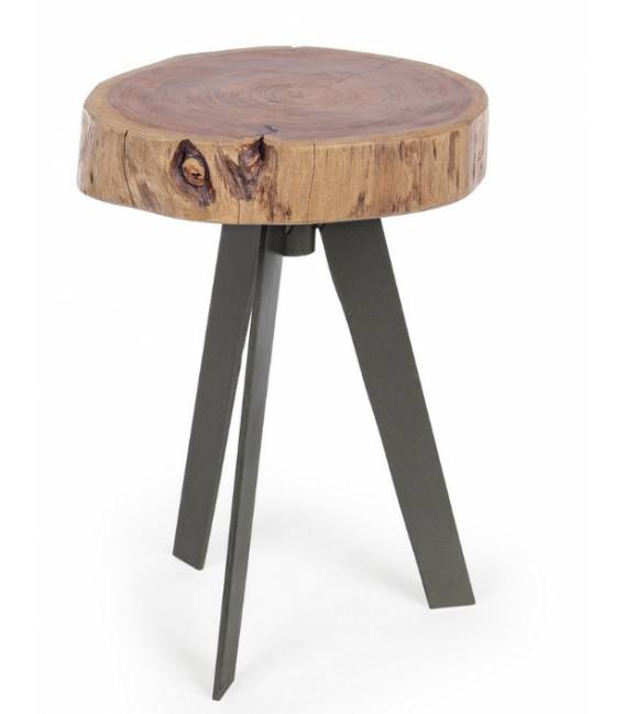 Šoninis staliukas ARON Ø32 rudas/juodas