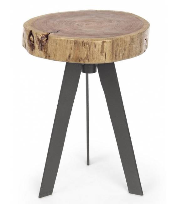 Šoninis staliukas ARON Ø32 rudas/juodas