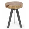 Šoninis staliukas ARON Ø32 rudas/juodas