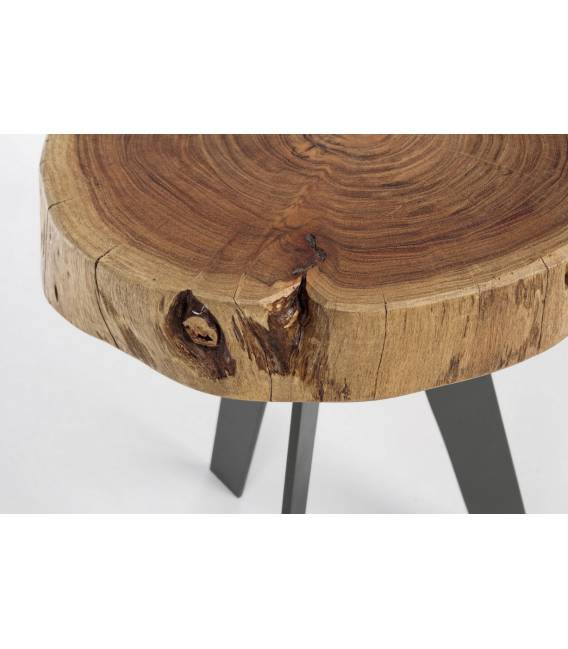 Šoninis staliukas ARON Ø32 rudas/juodas