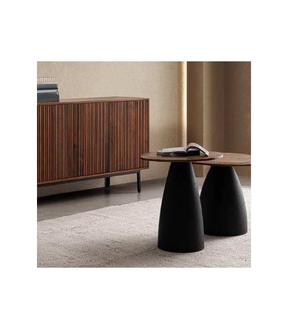 Šoninis staliukas RAVEN 50x43 rudas/juodas