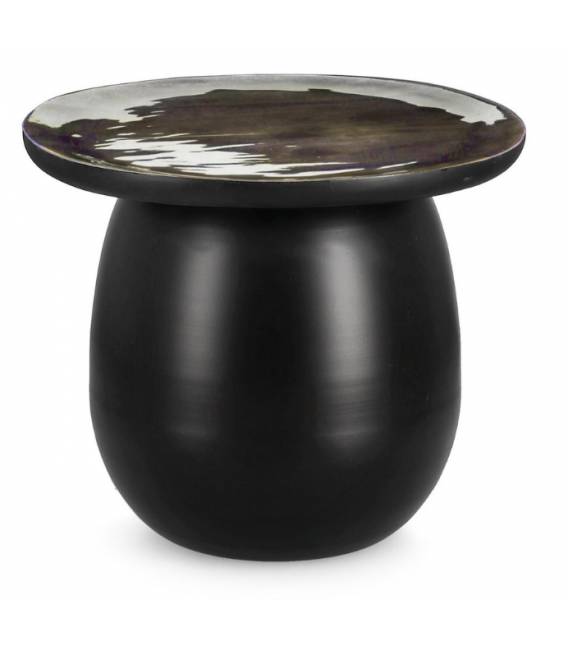 Kavos staliukas ZAINAB Ø40 juodas/rudas