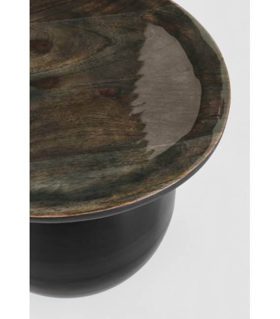 Kavos staliukas ZAINAB Ø40 juodas/rudas