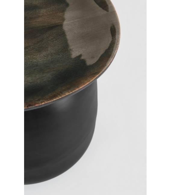 Kavos staliukas ZAINAB Ø45 juodas/rudas