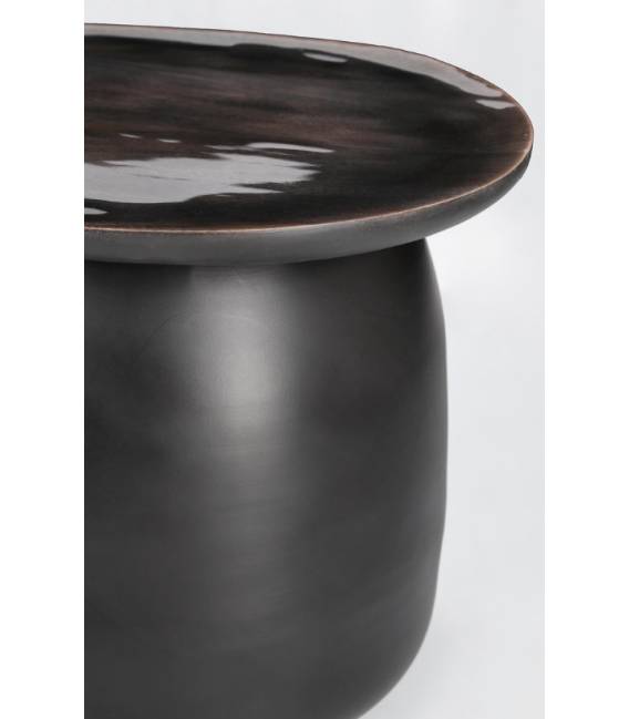 Kavos staliukas ZAINAB Ø45 juodas/rudas