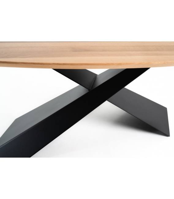 Stalas ROYAL 180x100 rudas/juodas