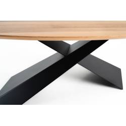 Stalas ROYAL 100x200 rudas/juodas