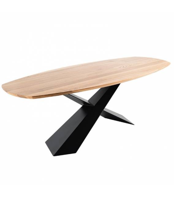 Stalas ROYAL 200x100 rudas/juodas