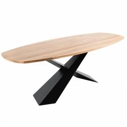 Stalas ROYAL 200x100 rudas/juodas