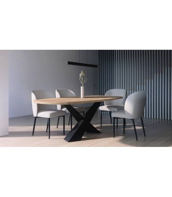 Stalas ROYAL 220x100 rudas/juodas