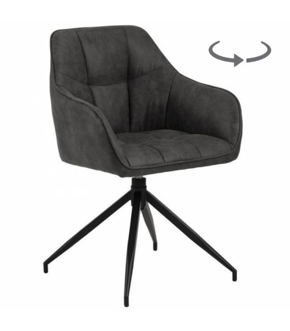 Krėsliukas 91546 tamsiai pilkas/sukasi