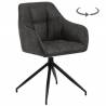 Krėsliukas 91546 tamsiai pilkas/sukasi