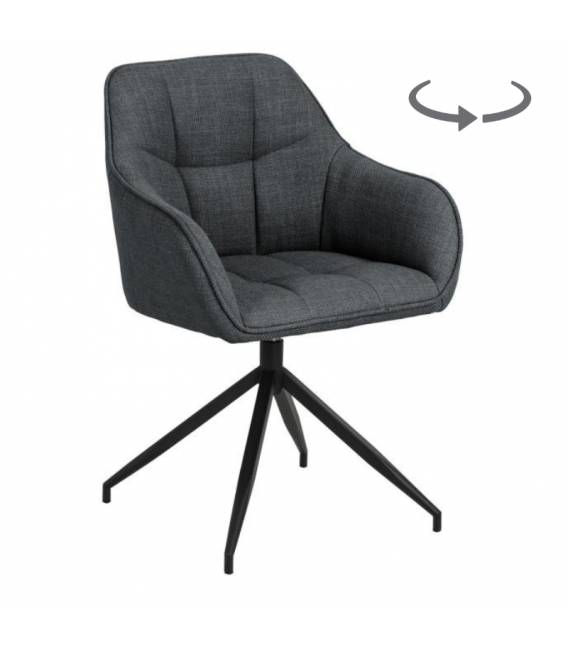 Krėsliukas 099539 tamsiai pilkas/sukasi