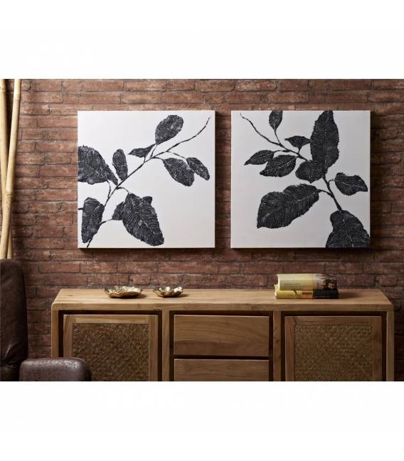 Paveikslas RAMAS 60x60 juodas/baltas