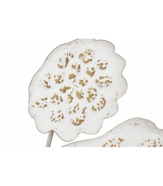 Dekoracija FLOWER 137x57 balta