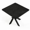 Išskleidžiamas stalas GRANDE 90(180)x90 black beton/ juoda koja