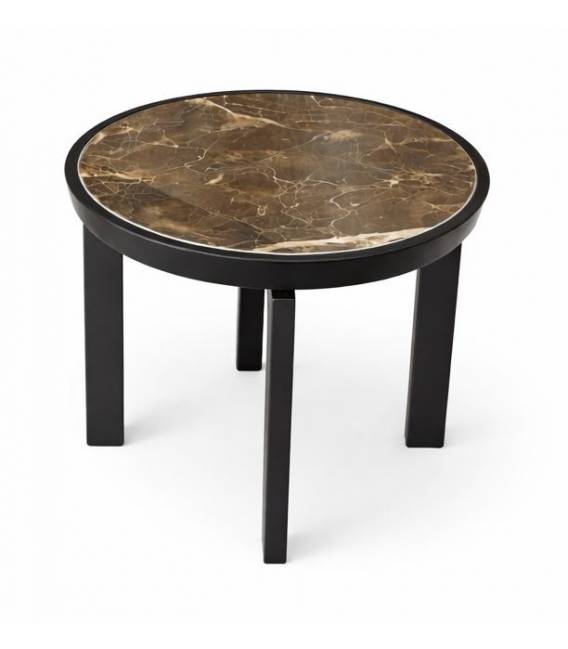 Šoninis staliukas ALCAMO Ø45 rudas/juodos kojos