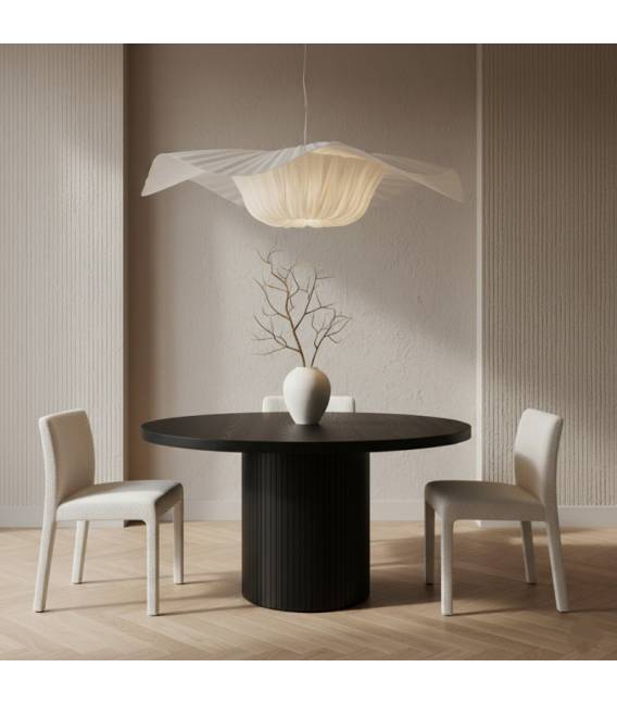 Išskleidžiamas stalas BUSSON Ø120(200) juodas