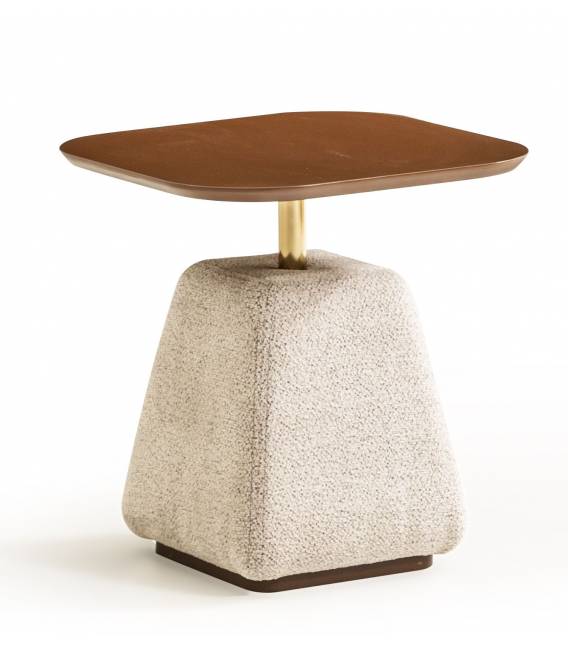 Šoninis staliukas EDGE 45x45 beige/rudas