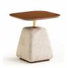 Šoninis staliukas EDGE 45x45 beige/rudas