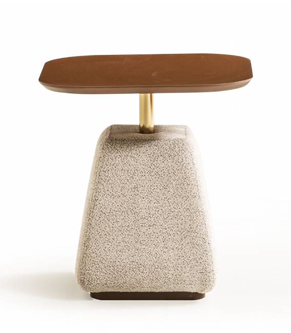 Šoninis staliukas EDGE 45x45 beige/rudas