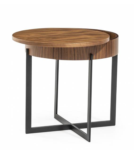 Šoninis staliukas EVAN Ø50 rudas