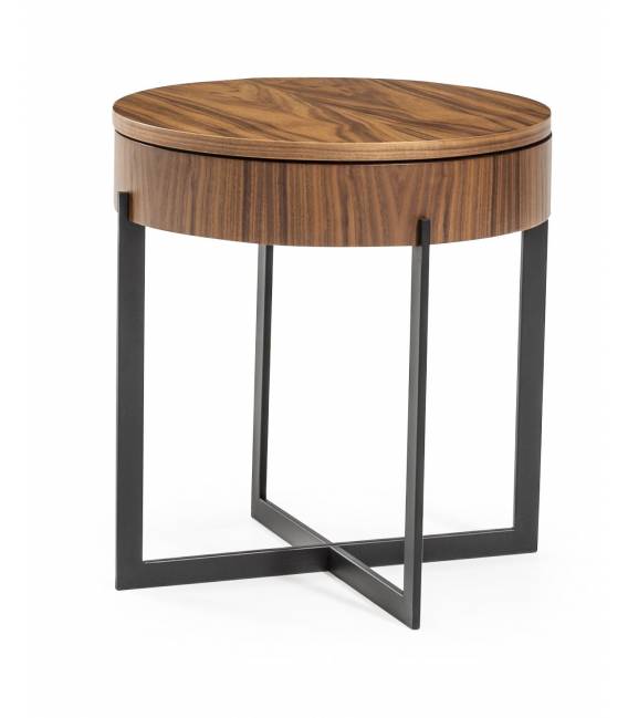 Šoninis staliukas EVAN Ø50 rudas