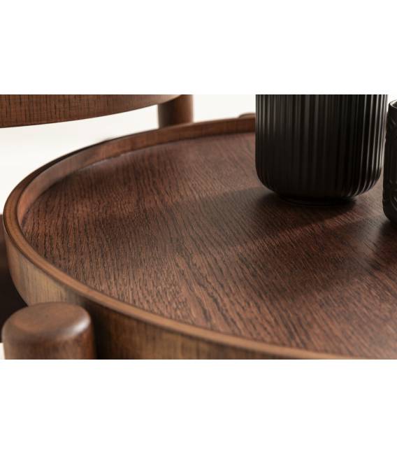 Kavos staliukas LIRYA Ø76 rudas