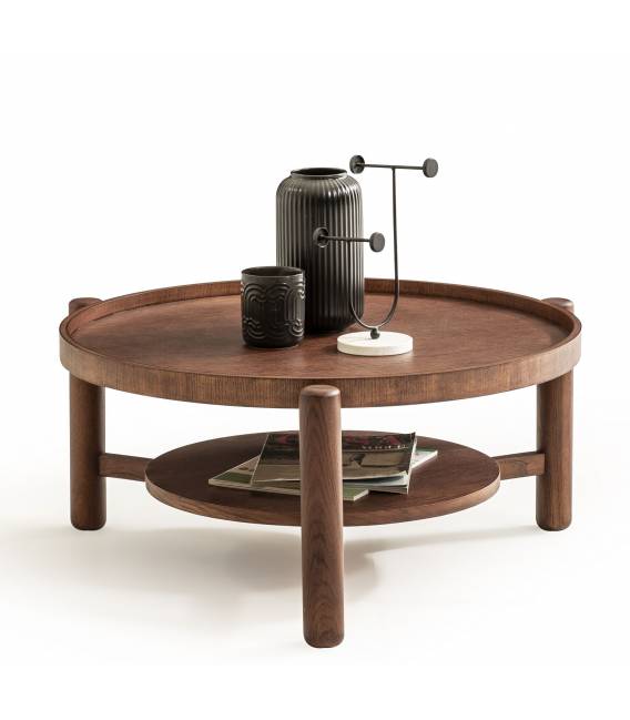 Kavos staliukas LIRYA Ø76 rudas