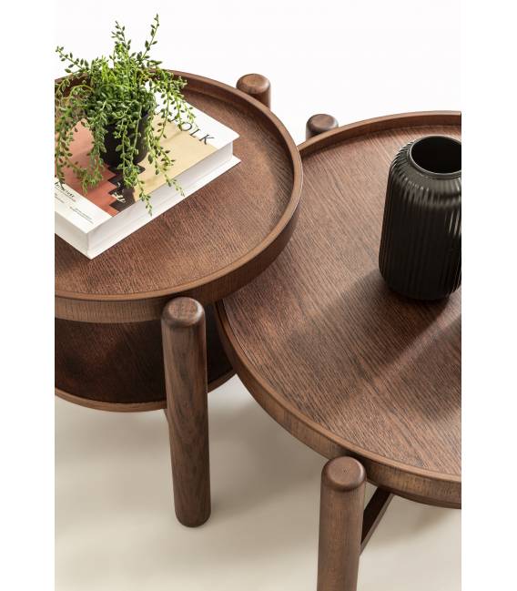 Šoninis staliukas LIRYA Ø54 rudas