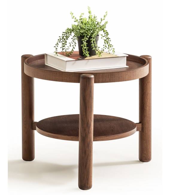 Šoninis staliukas LIRYA Ø54 rudas