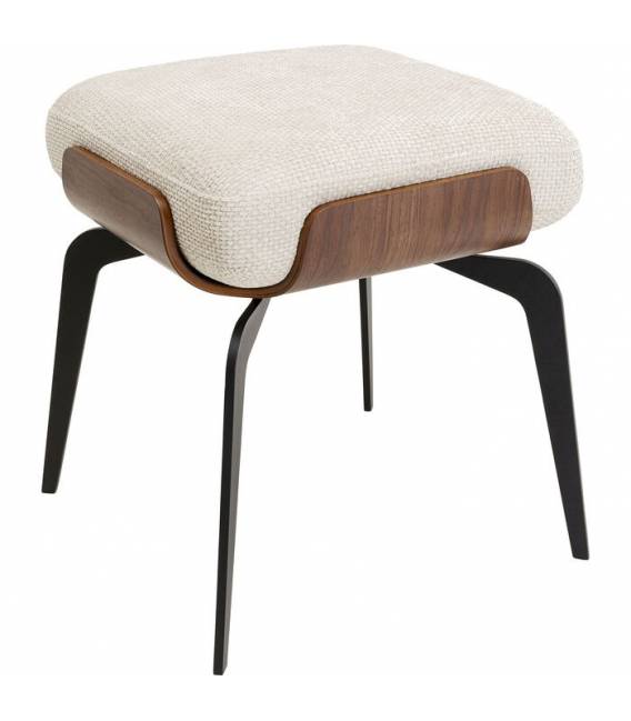 Pufas MARC 45x45 baltas/rudas