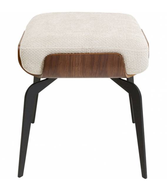 Pufas MARC 45x45 baltas/rudas