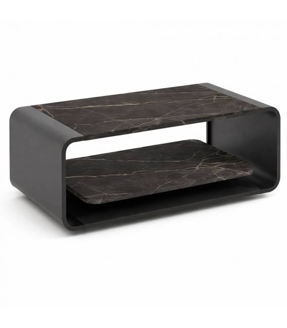 Kavos staliukas OLIE 100x50 pietra grigia/ juodas