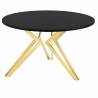 Kavos staliukas KOSS Ø75 juodas/auksinės kojos