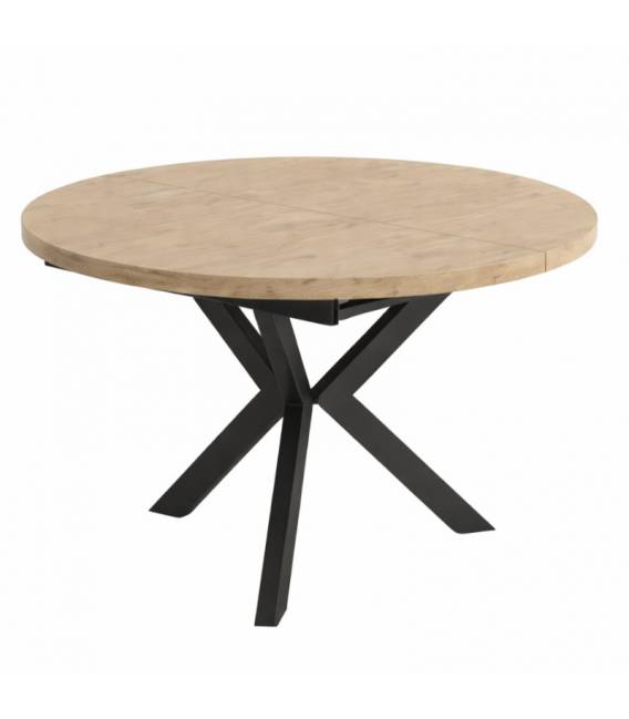 Išskleidžiamas stalas EGNE Ø100(138)x76 rudas