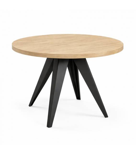 Išskleidžiamas stalas ALTA Ø100(176)x76 rudas