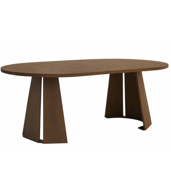 Išskleidžiamas apvalus stalas BRONX Ø100(140)x76 rudas