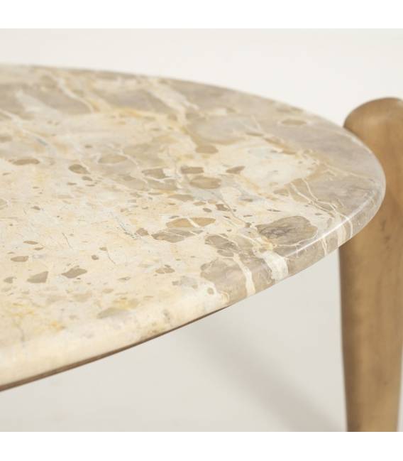 Kavos staliukas MARNISH 85x85 rusvas