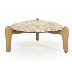 Kavos staliukas MARNISH 70x70 rusvas