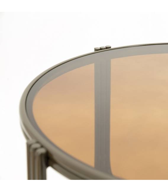 Kavos staliukas GROOVY Ø63 rudas