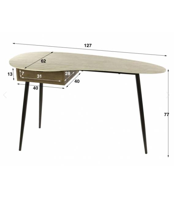 Konsolė TRAVINO 127x62 ruda