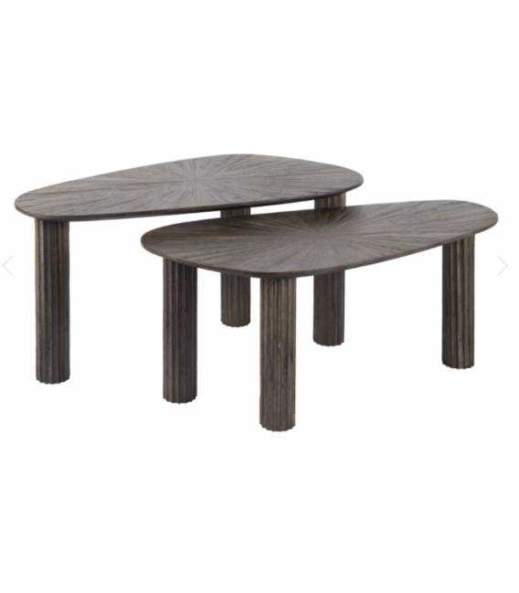 Kavos staliukų komplektas MAYA 84x39 rudas (2vnt.)