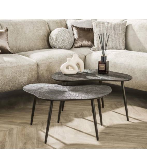 Kavos staliukų komplektas BROWNRAY 76x62 rudas (2vnt.)