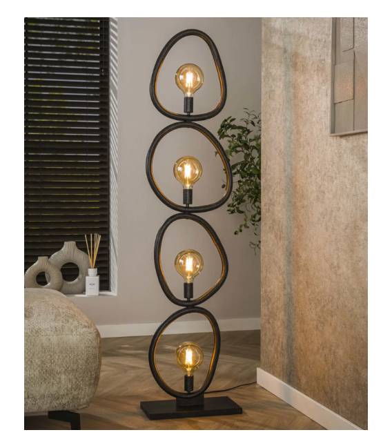 Šviestuvas PEBBLE juodas