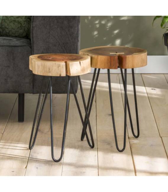 Šoninis staliukas TRUNK Ø32 rudas