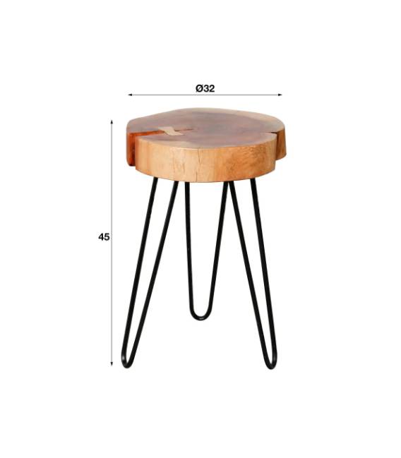 Šoninis staliukas TRUNK Ø32 rudas