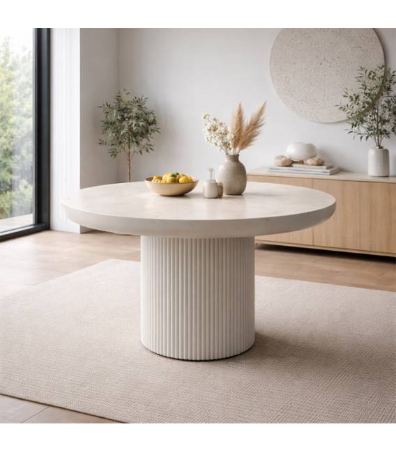 Išskleidžiamas stalas TARIFFA Ø120(200) silves